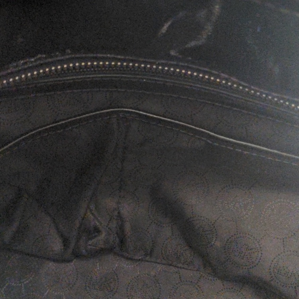 Michael Kors Black Patent Leather Rhinestones Studded Tote good used condition - Picture 10 of 15